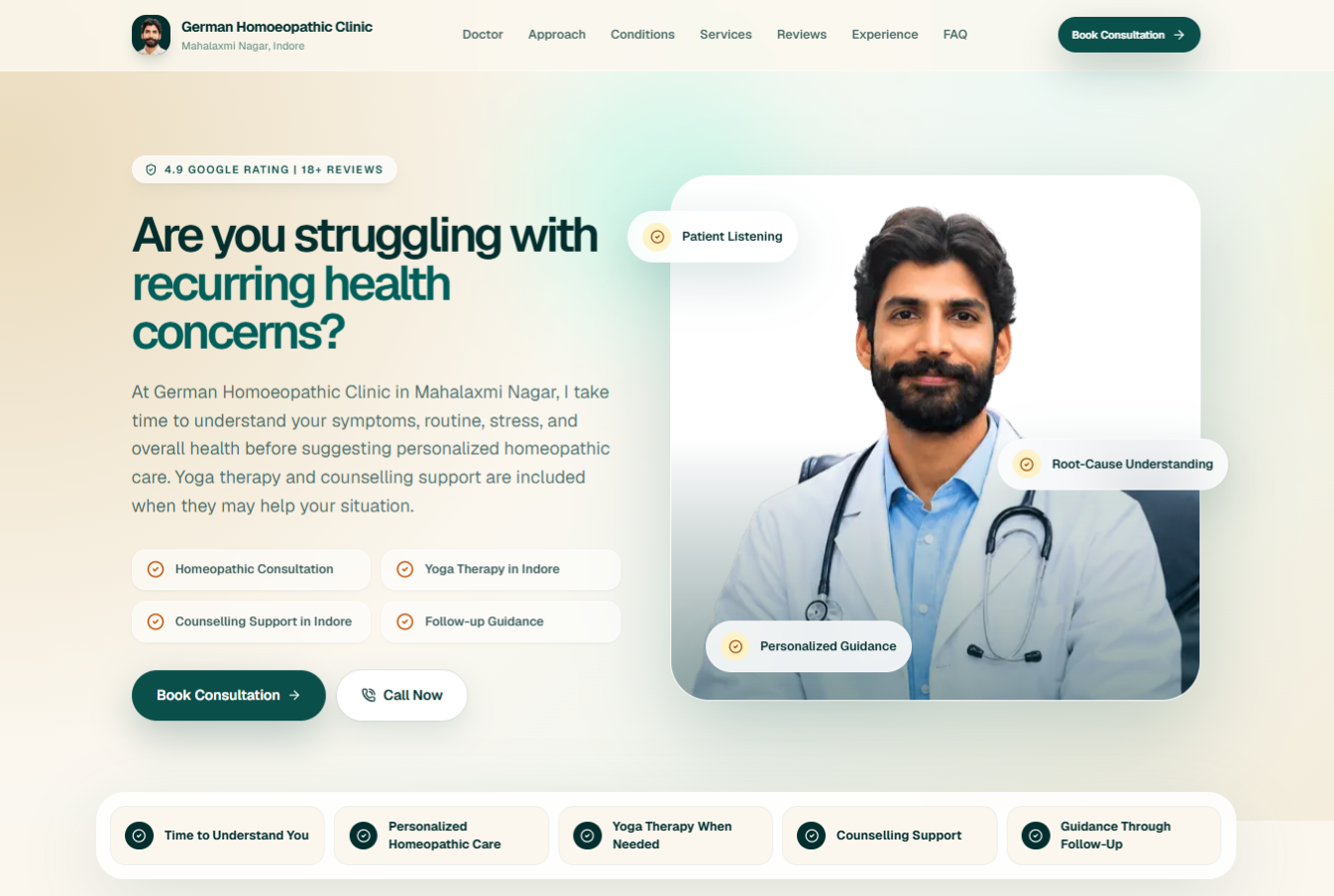 Dr. Sanjay Homeopathy clinic website