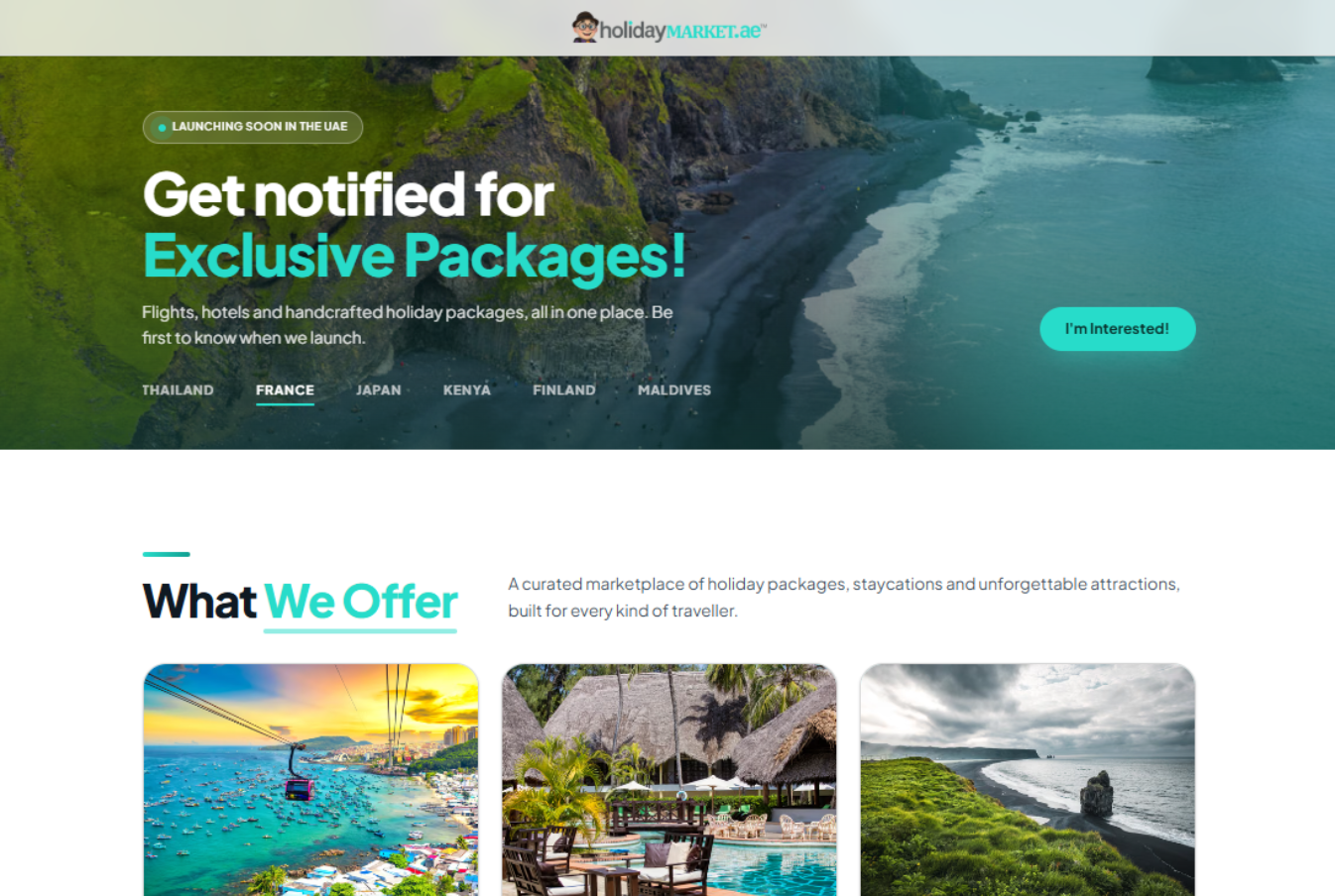 Holiday Market travel website