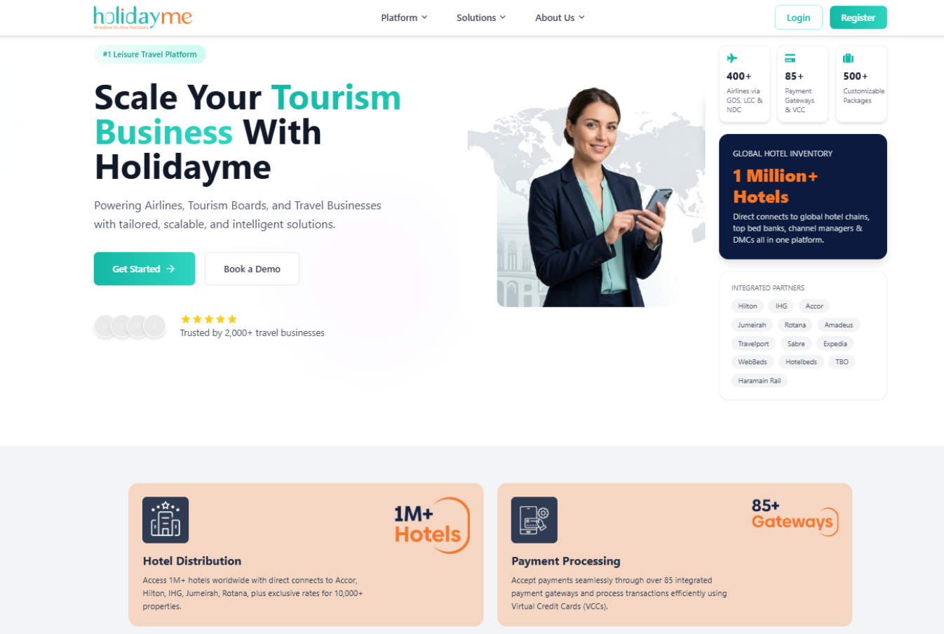 Holidayme travel website